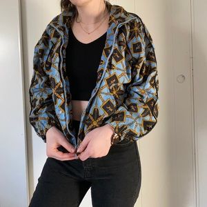 Unique blue bomber style jacket